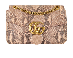 Marmont Shoulder Bag, Python, Beige, 443496, 3*